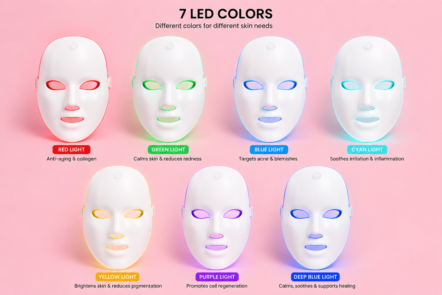 Glow Mask: 7-Colour LED Light Therapy